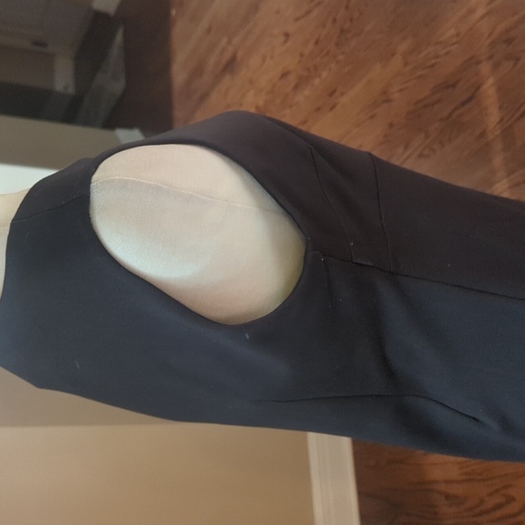 Calvin Klein navy/cream/red colorblock zip knit Office Siren sheath dress sz 10 - Picture 5 of 10